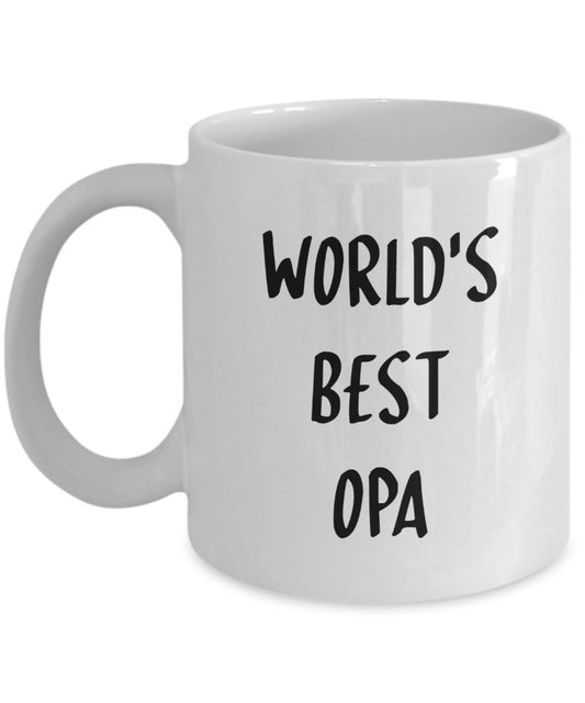World’s Best Opa Mug - Funny Tea Hot Cocoa Coffee Cup - Novelty Birthday Christmas Anniversary Gag Gifts Idea
