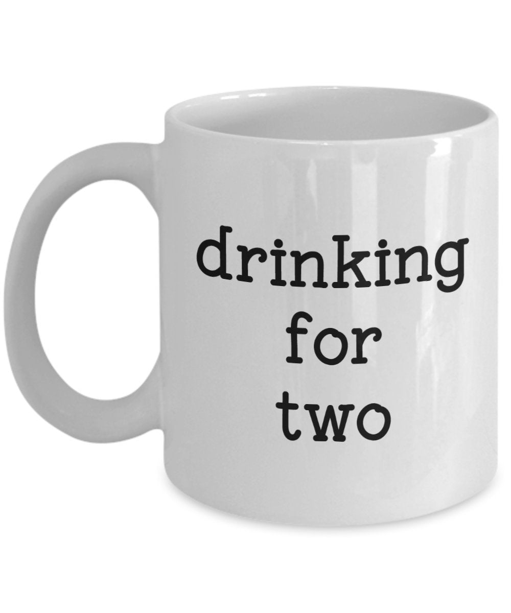 Were Having A Baby Mug - Drinking For Two - Funny Tea Hot Cocoa Coffee Cup - Novelty Birthday Christmas Anniversary Gag Gifts Idea
