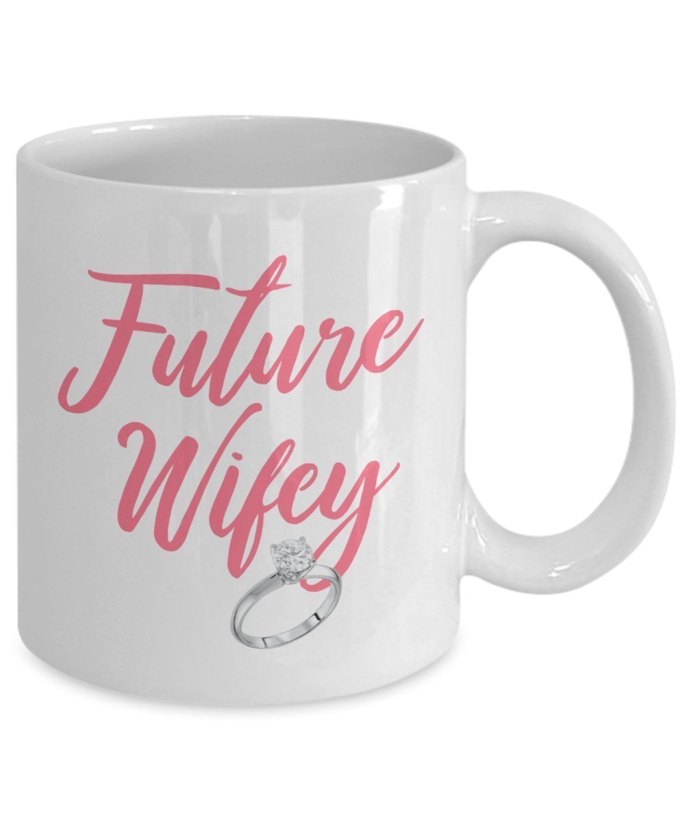 Zukunft Wifey – Funny Tee Kaffee Kakao Tasse – Neuheit Geburtstag Weihnachten Jahrestag Gag Geschenke Idee