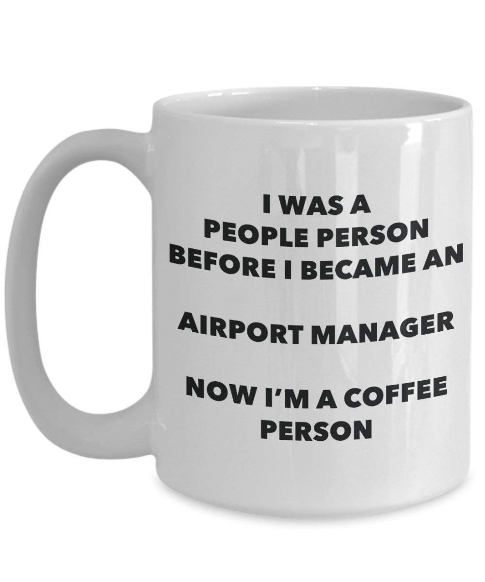 Flughafen Manager Kaffee Person Tasse – Funny Tee Kakao-Tasse – Geburtstag Weihnachten Kaffee Lover Cute Gag Geschenke Idee