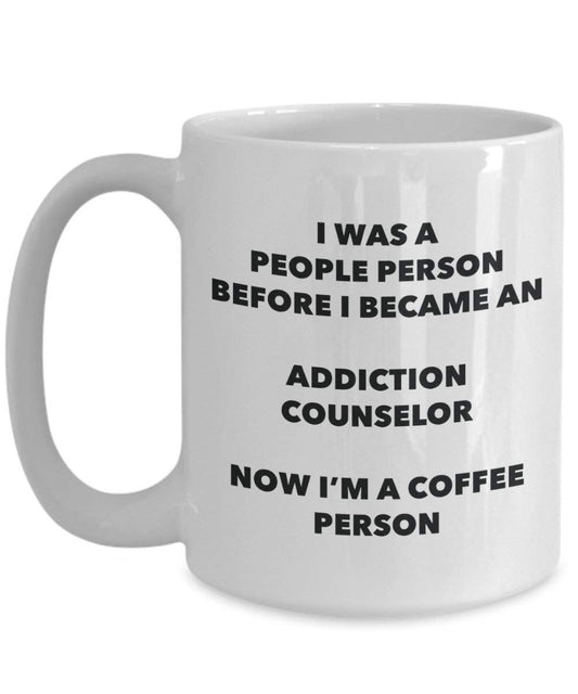 Addiction Ratgeber Kaffee Person Tasse – Funny Tee Kakao-Tasse – Geburtstag Weihnachten Kaffee Lover Cute Gag Geschenke Idee