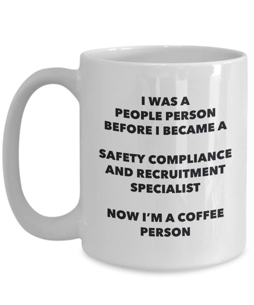Sicherheit Compliance und Einstellung Specialist Kaffee Person Tasse – Funny Tee Kakao-Tasse – Geburtstag Weihnachten Kaffee Lover Cute Gag Geschenke Idee
