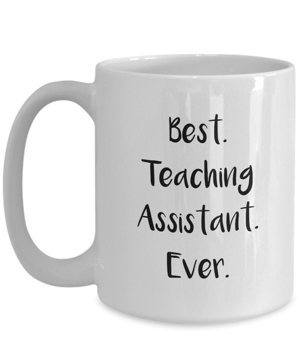 Teaching Assistant Gifts - Best Teaching Assistant Ever Mug - Funny Tea Hot Cocoa Coffee Cup - Novelty Birthday Christmas Anniversary Gag Gifts Idea