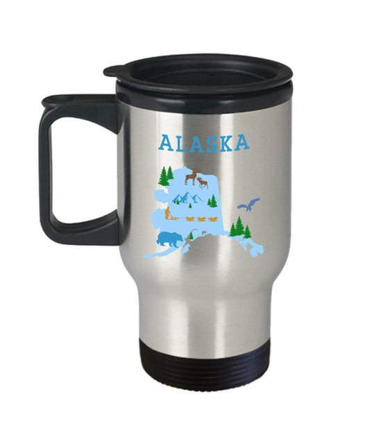 Alaska Travel Mug - Funny Insulated Tumbler - Novelty Birthday Christmas Gag Gifts Idea