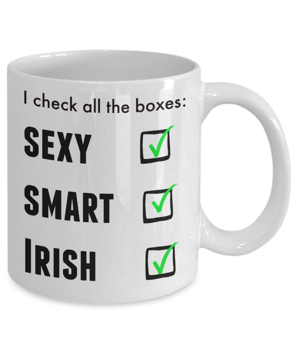 Funny Irish Pride Coffee Mug For Men or Women - I Am Proud Novelty Love Cup