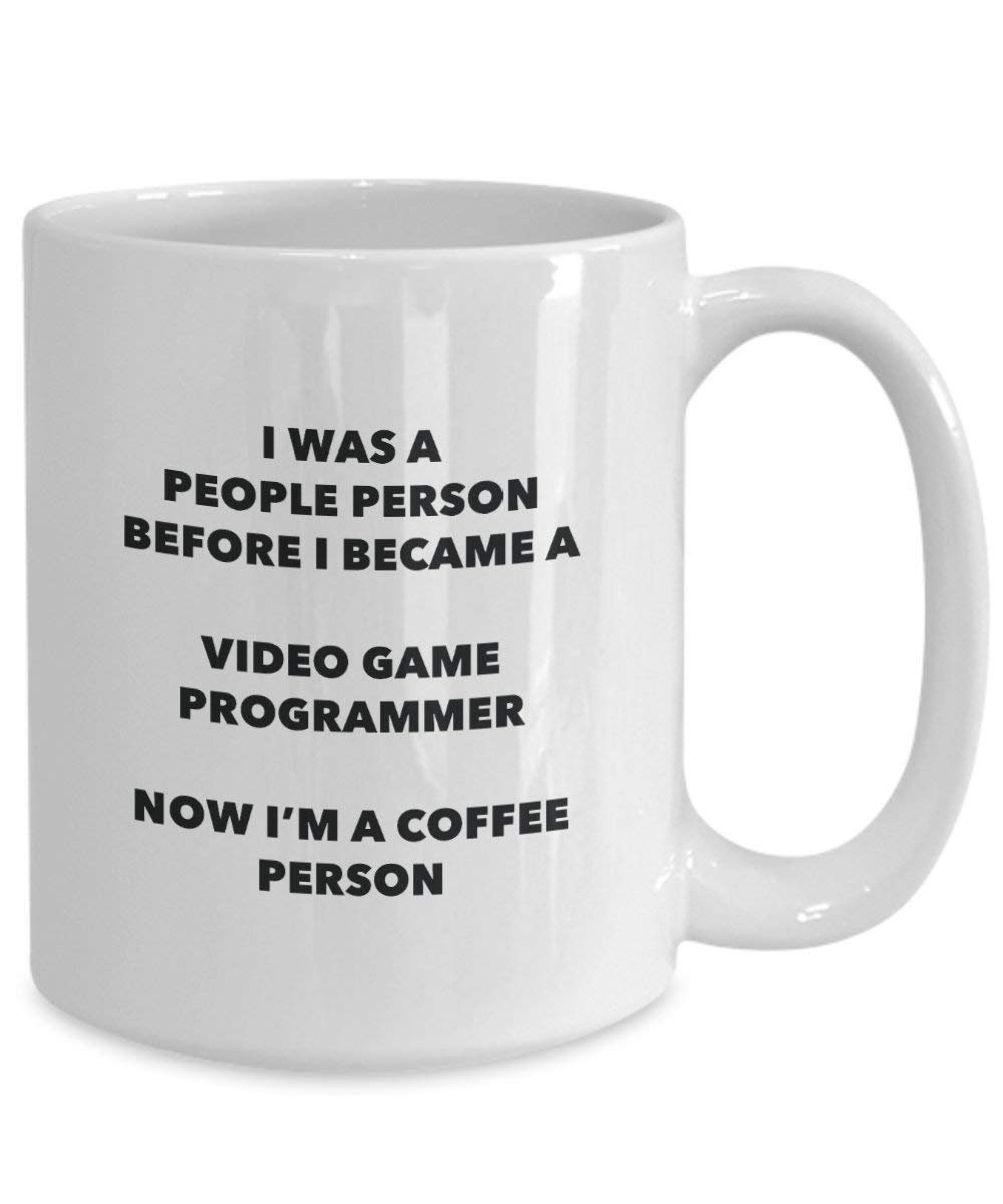 Video Game Programmer Coffee Person Mug - Funny Tea Cocoa Cup - Birthday Christmas Coffee Lover Cute Gag Gifts Idea