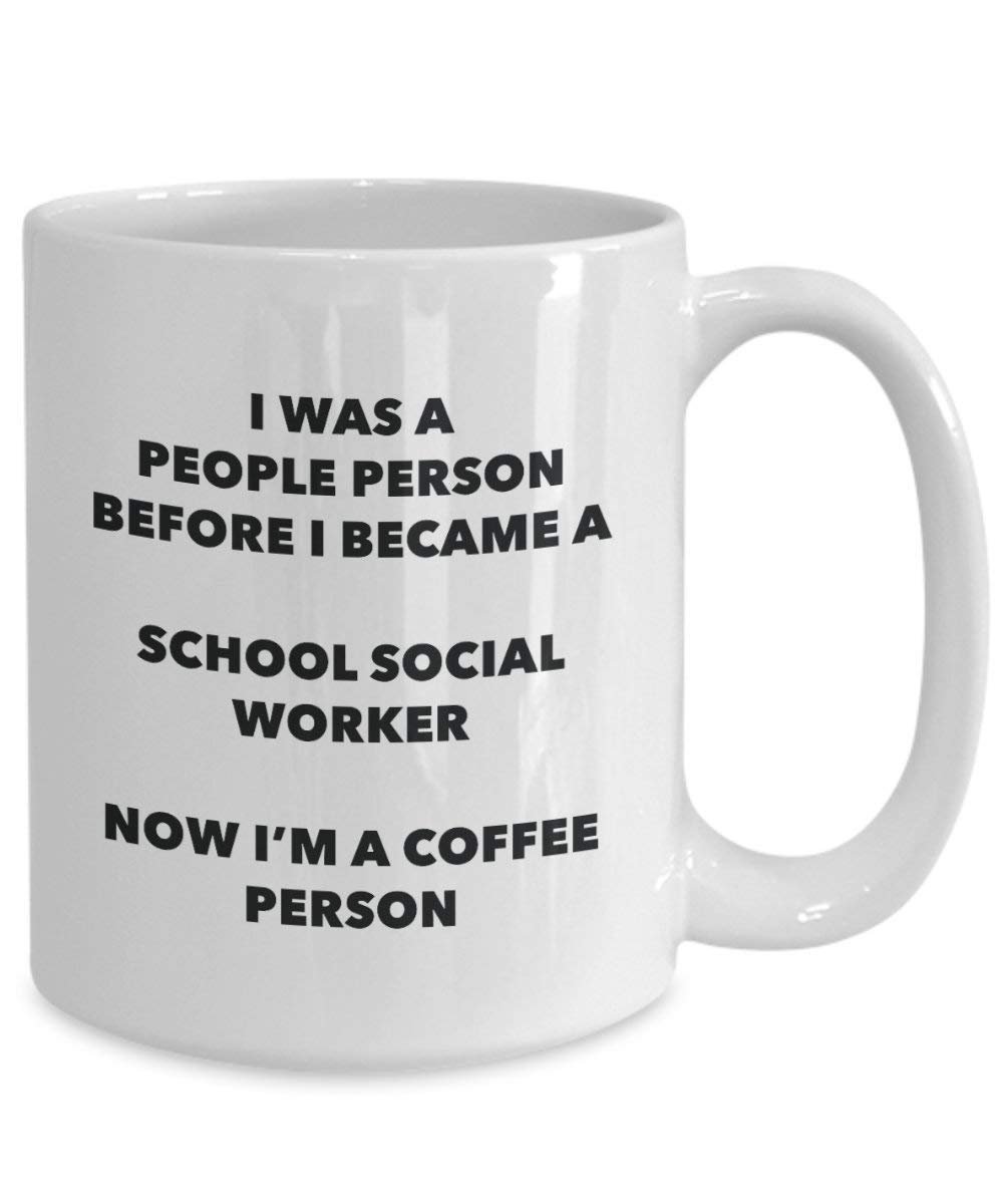 Schule Social Worker Kaffee Person Tasse – Funny Tee Kakao-Tasse – Geburtstag Weihnachten Kaffee Lover Cute Gag Geschenke Idee 11oz weiß