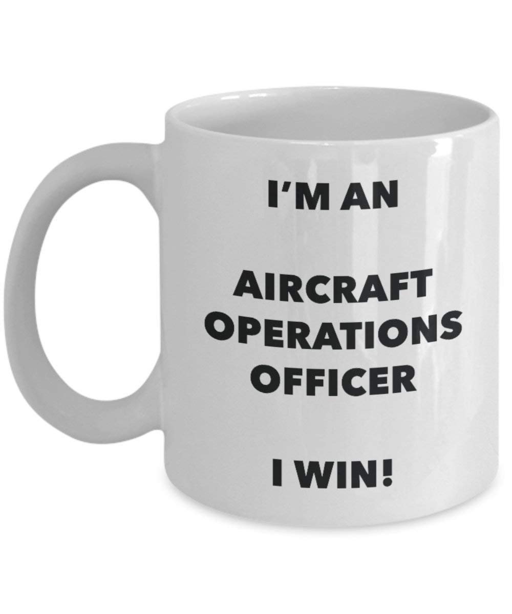 aircraft manager mug – I' m An aircraft manager i Win. – Funny Coffee Cup – novelty Birthday Christmas GAG regalo idea 11oz Infradito colorati estivi, con finte perline