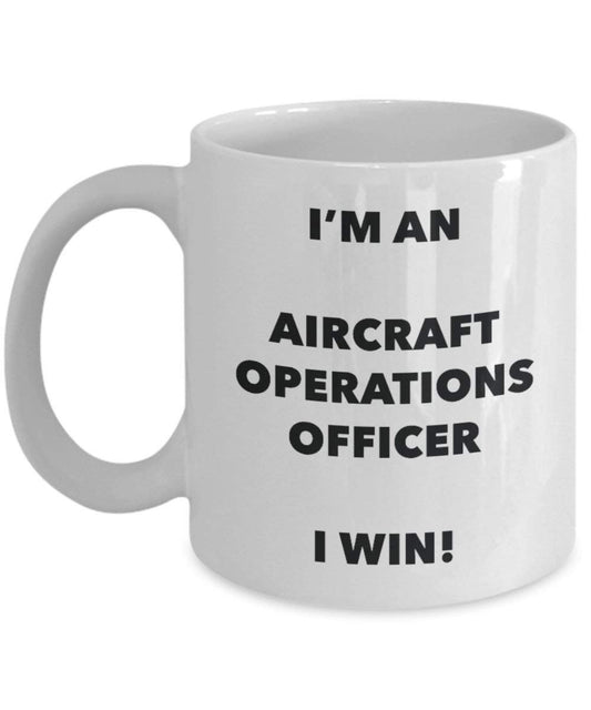 aircraft manager mug – I' m An aircraft manager i Win. – Funny Coffee Cup – novelty Birthday Christmas GAG regalo idea 11oz Infradito colorati estivi, con finte perline
