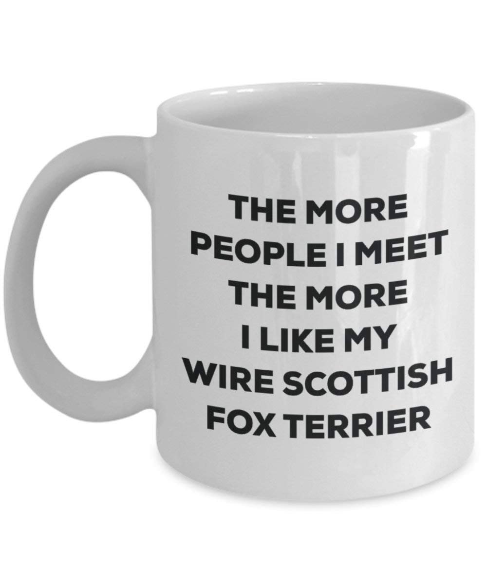 The more people i meet the more i Like My filo scozzese Fox terrier mug – Funny Coffee Cup – Christmas Dog Lover cute GAG regalo idea 15oz Infradito colorati estivi, con finte perline