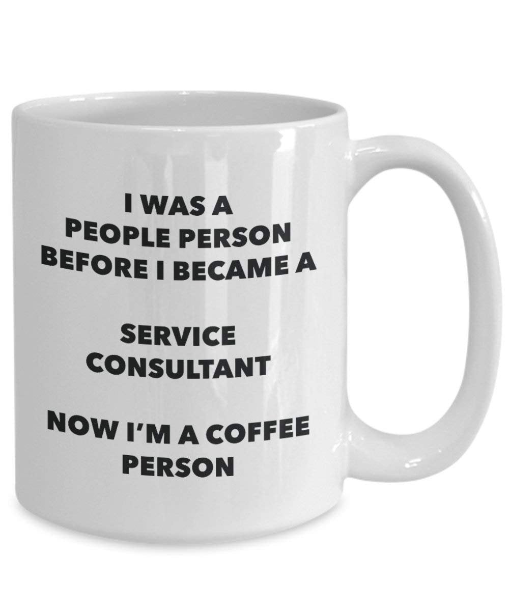 Service Berater Kaffee Person Tasse – Funny Tee Kakao-Tasse – Geburtstag Weihnachten Kaffee Lover Cute Gag Geschenke Idee 15oz weiß