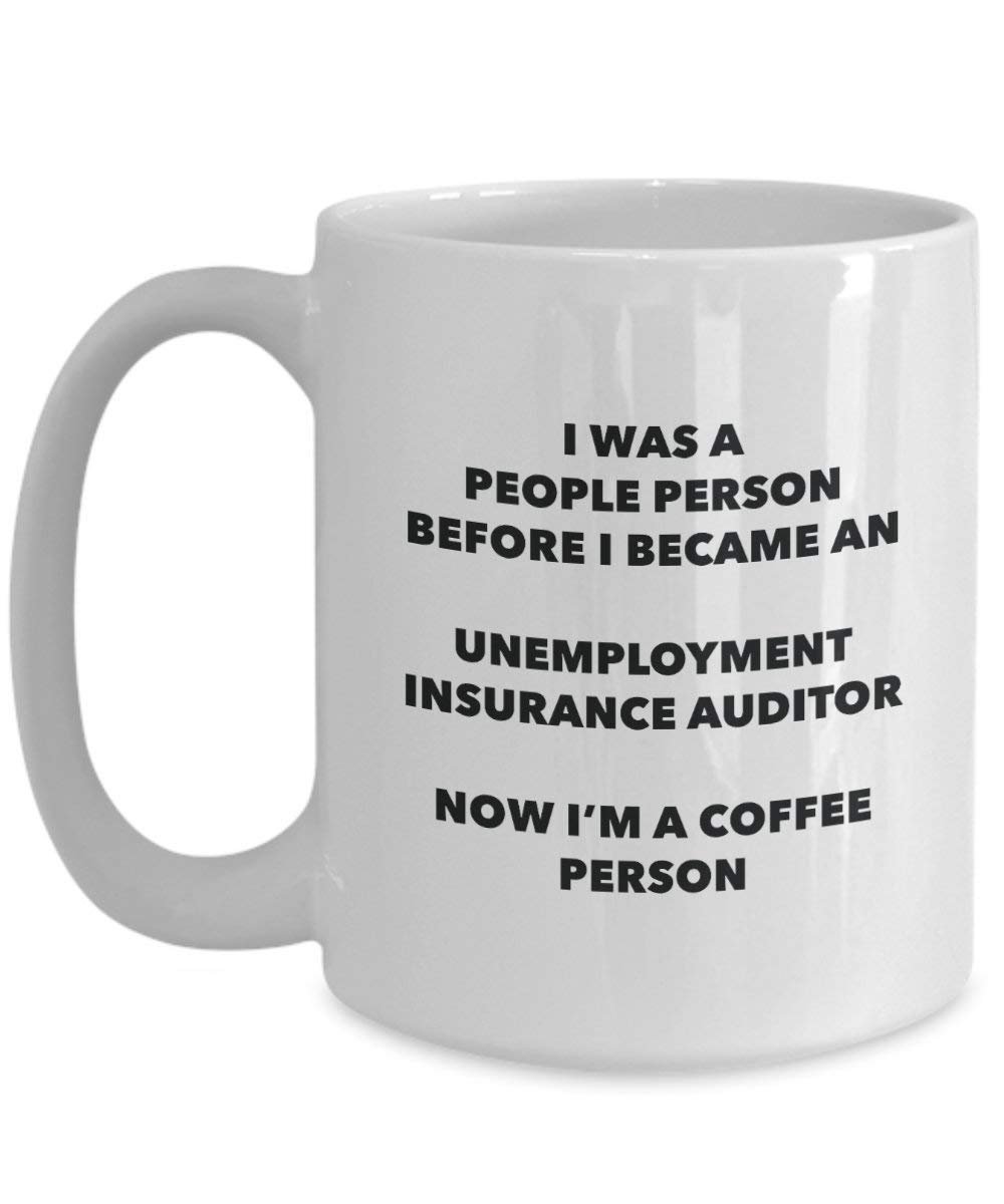 Chômage Insurance Auditor personne à café Mug Tasse à thé de cacao – rigolo – Anniversaire de Noël amateur de café mignon Gag Gifts Idée 11oz blanc