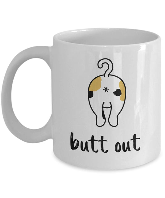Cat Butthole Coffee Mug - Funny Tea Hot Cocoa Coffee Cup - Novelty Birthday Gift Idea