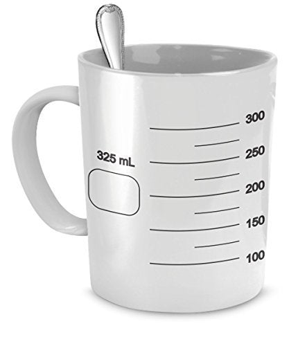 Coffee Mug Beaker - Funny Coffee Beaker - Coffee Measure Mug - Coffee Beaker