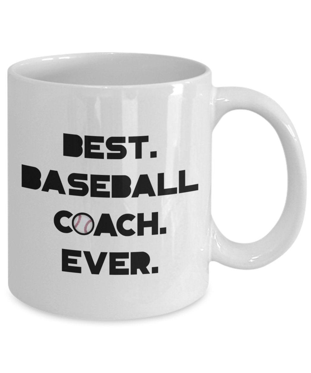 Coach Thank You Gift Baseball Mug - Best Baseball Coach Ever - Baseball Coach Gift - Funny Tea Hot Cocoa Coffee Cup - Novelty Birthday Christmas Gag