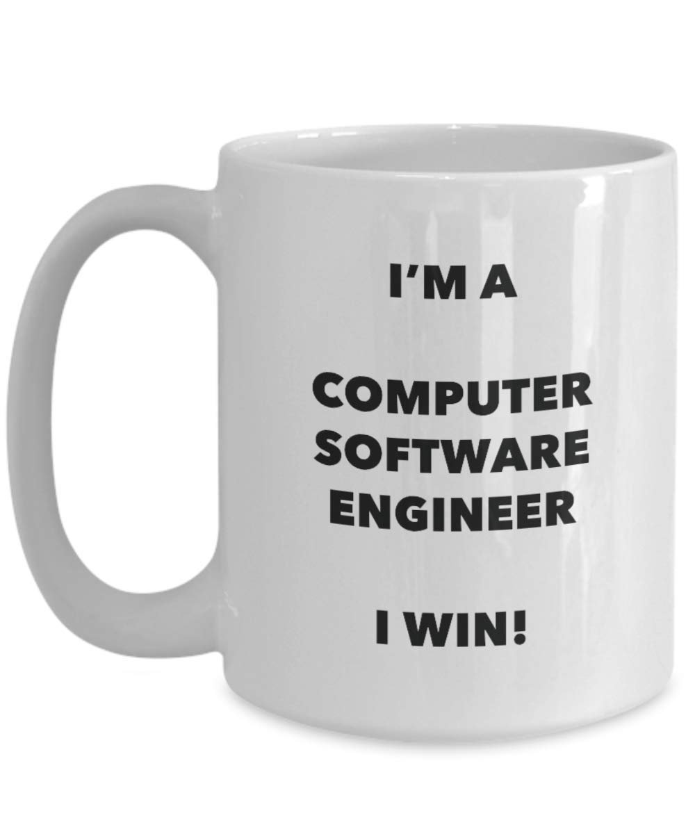 I' m A computer software Engineer mug i Win. – Funny Coffee Cup – novelty Birthday Christmas GAG regalo idea 15oz Infradito colorati estivi, con finte perline