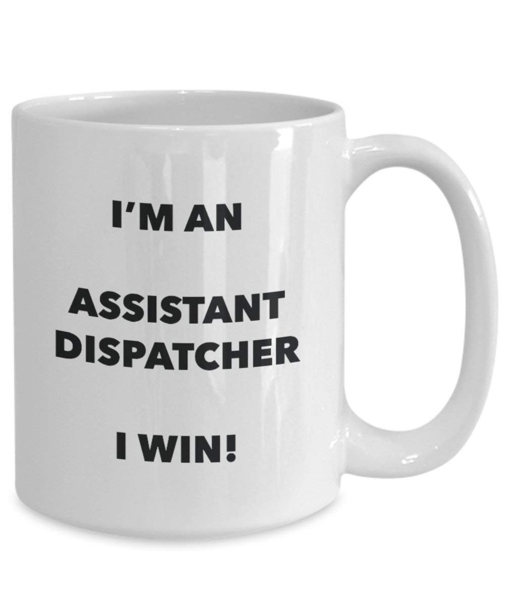 Assistente Dispatcher mug – I' m An assistente Dispatcher i Win. – Funny Coffee Cup – novelty Birthday Christmas GAG regalo idea 11oz Infradito colorati estivi, con finte perline