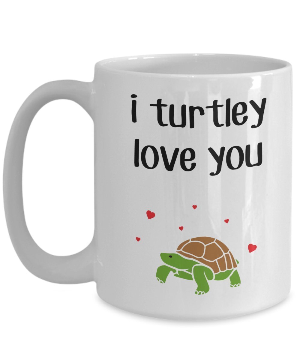 I Turtley Love You Mug – Turtle Coffee Mugs - Funny Tea Hot Cocoa Cup - Novelty Birthday Christmas Anniversary Gag Gifts Idea