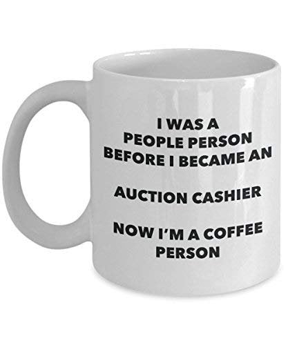 Auction Cashier Coffee Person Mug - Funny Tea Cocoa Cup - Birthday Christmas Coffee Lover Cute Gag Gifts Idea