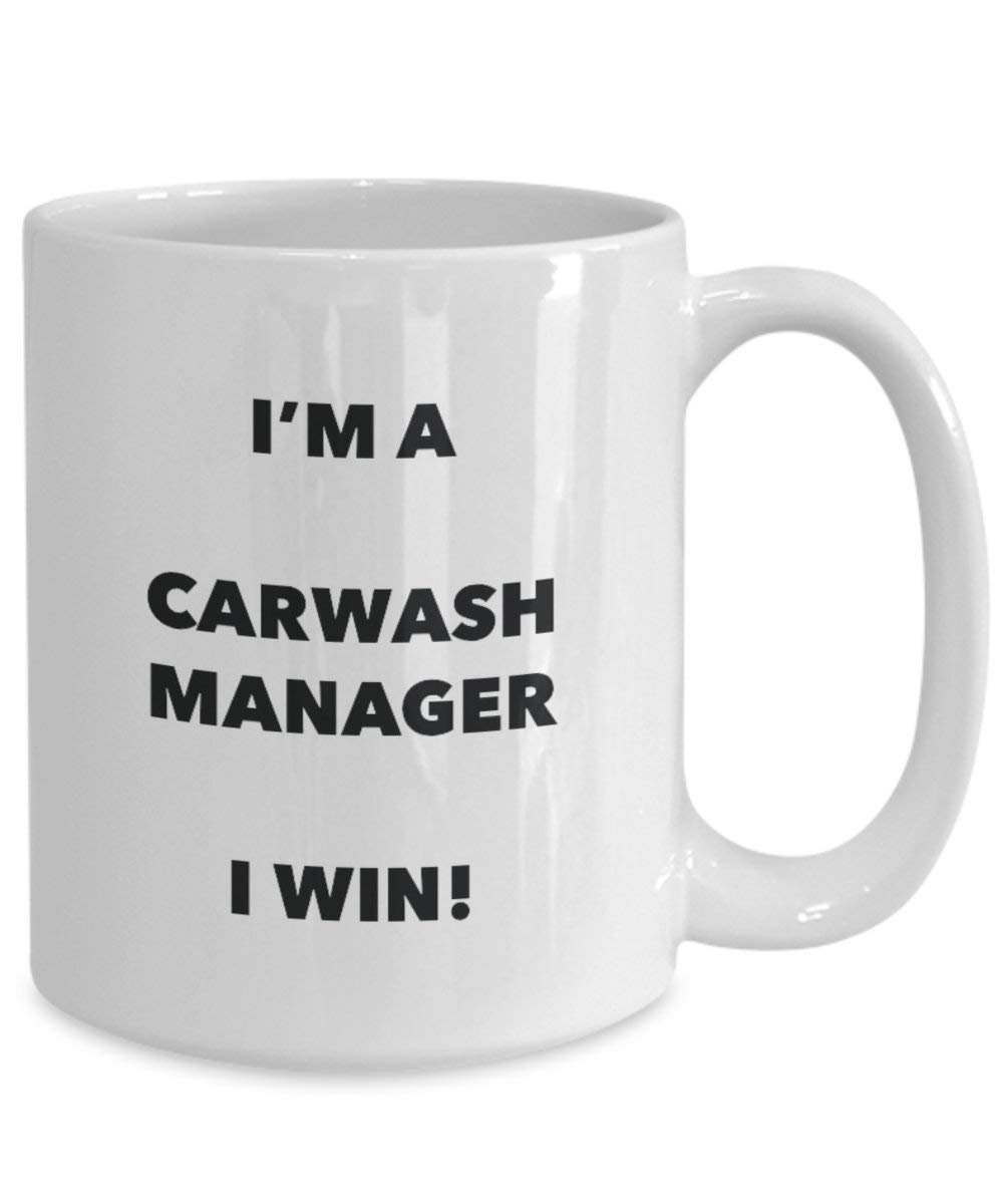 Carwash manager mug – I' m A Carwash manager i Win. – Funny Coffee Cup – novelty Birthday Christmas GAG regalo idea 15oz Infradito colorati estivi, con finte perline
