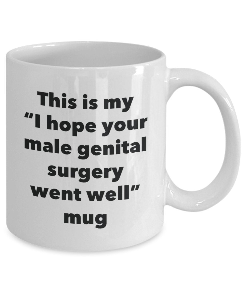 This is My "I Hope Your Male Genital Surgery Went Well" Mug - Funny Tea Hot Cocoa Coffee Cup - Novelty Birthday Christmas Anniversary Gag Gifts Idea