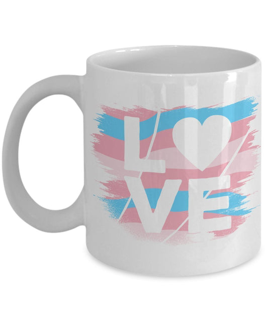 Funny Love Transgender flag pride Coffee Mug