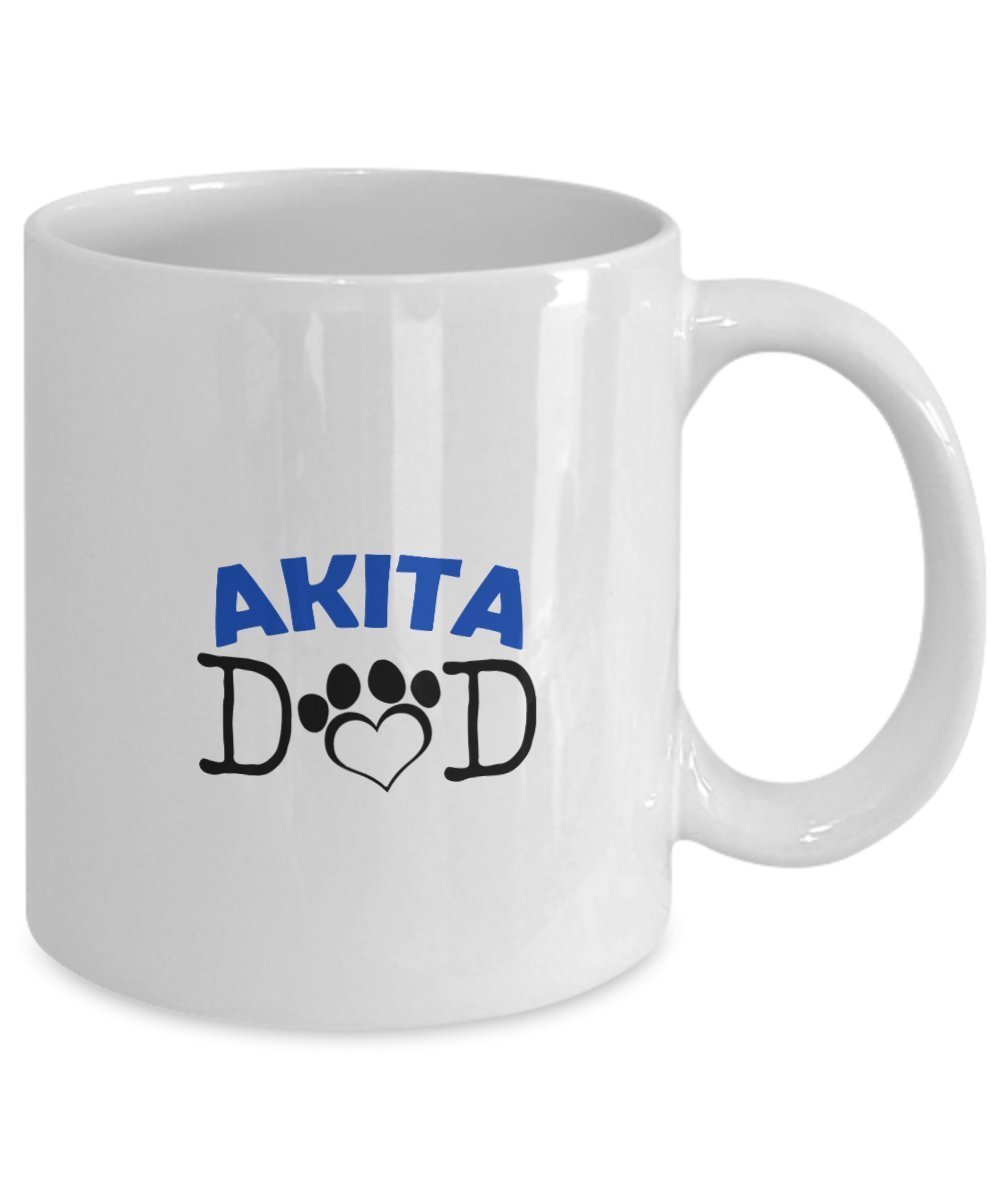 Funny Akita Couple Mug - Akita Dad - Akita Mom - Akita Lover Gifts - Unique Ceramic Gifts Idea (Dad & Mom)