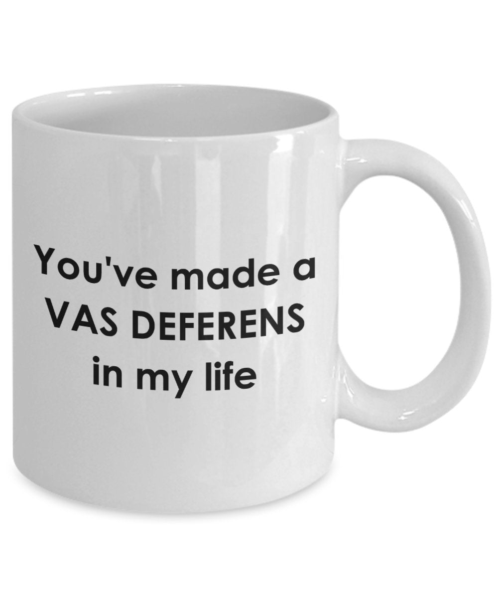 Medical Pun Mug - You've made a Vas Deferens in My Life - Funny Tea Hot Cocoa Coffee Cup - Novelty Birthday Christmas Anniversary Gag Gifts Idea