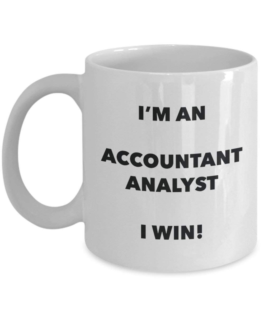 Buchhalter Analyst Tasse – Ich bin Buchhalter Analyst I Win. – Funny Kaffeetasse – Neuheit Geburtstag Weihnachten Gag Geschenke Idee 15oz weiß