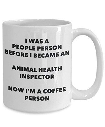 Animal Health Inspector Coffee Person Mug - Funny Tea Cocoa Cup - Birthday Christmas Coffee Lover Cute Gag Gifts Idea