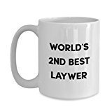 World's 2nd Best Lawyer Mug - Funny Tea Hot Cocoa Coffee Cup - Novelty Birthday Christmas Anniversary Gag Gifts Idea