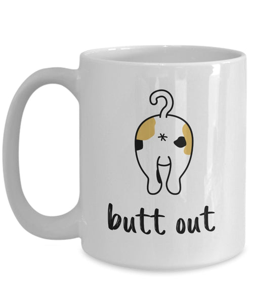 Cat Butthole Coffee Mug - Funny Tea Hot Cocoa Coffee Cup - Novelty Birthday Gift Idea
