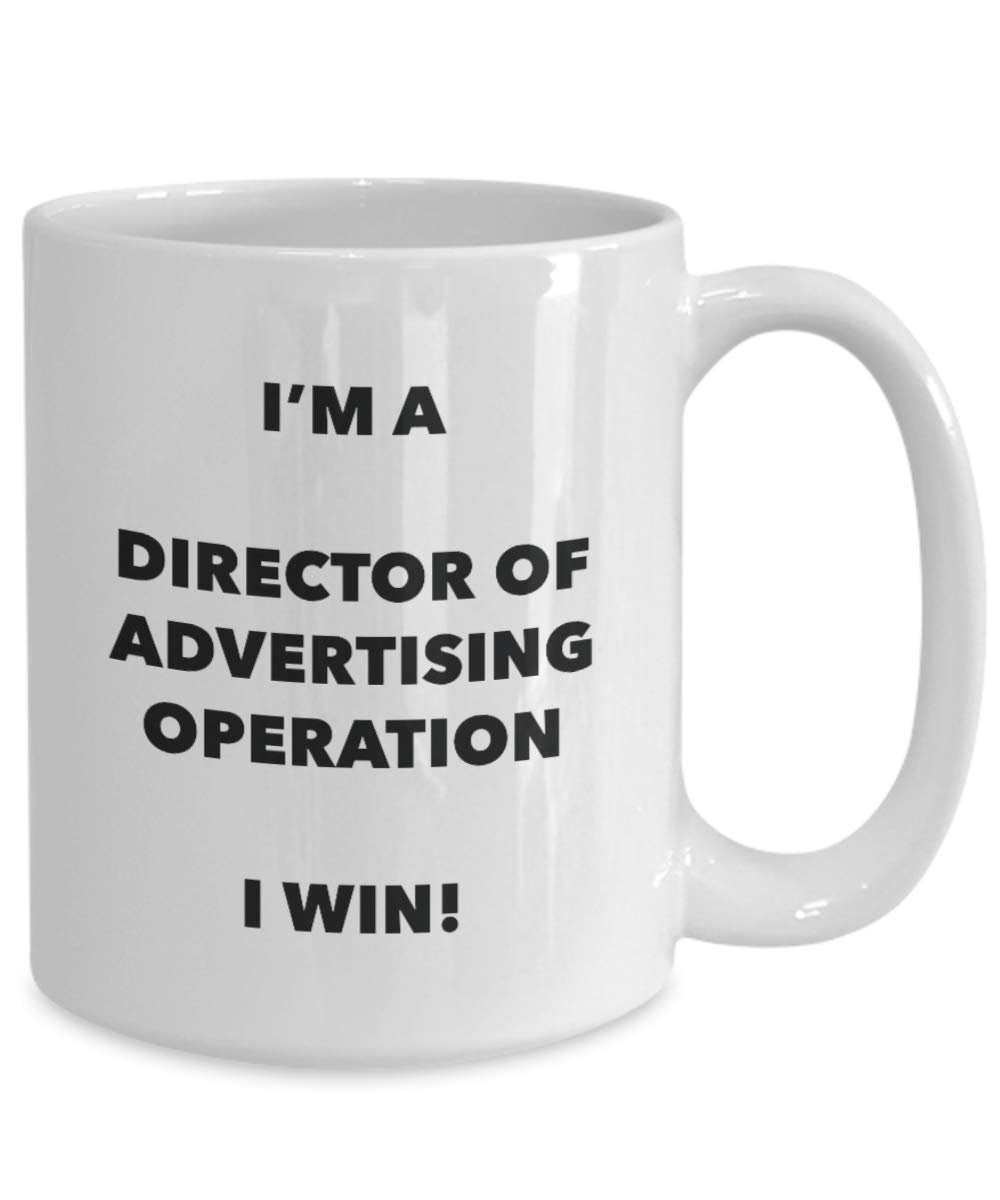 Sono un direttore della pubblicità operazione tazza i Win. – Funny Coffee Cup – novelty Birthday Christmas GAG regalo idea 11oz Infradito colorati estivi, con finte perline