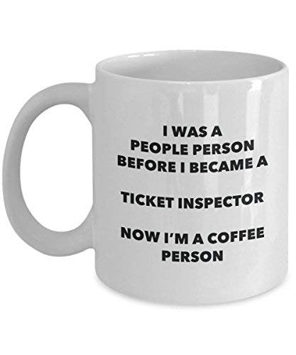 Ticket Inspector Coffee Person Mug - Funny Tea Cocoa Cup - Birthday Christmas Coffee Lover Cute Gag Gifts Idea