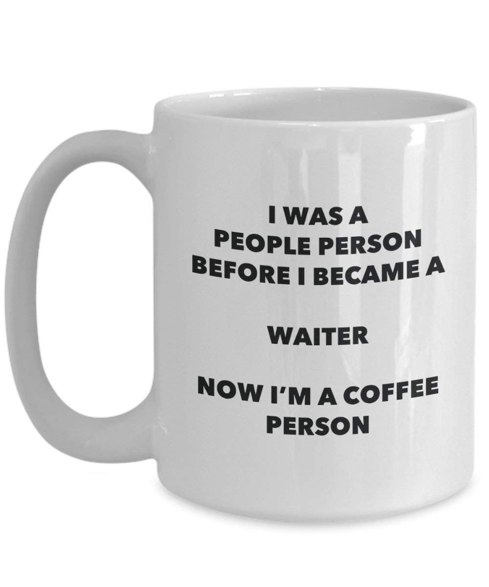 Waiter Coffee Person Mug - Funny Tea Cocoa Cup - Birthday Christmas Coffee Lover Cute Gag Gifts Idea
