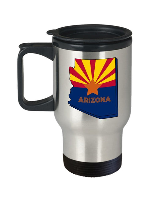 Arizona Travel Mug - Funny Tea Hot Cocoa Coffee Insulated Tumbler - Novelty Birthday Christmas Anniversary Gag Gifts Idea