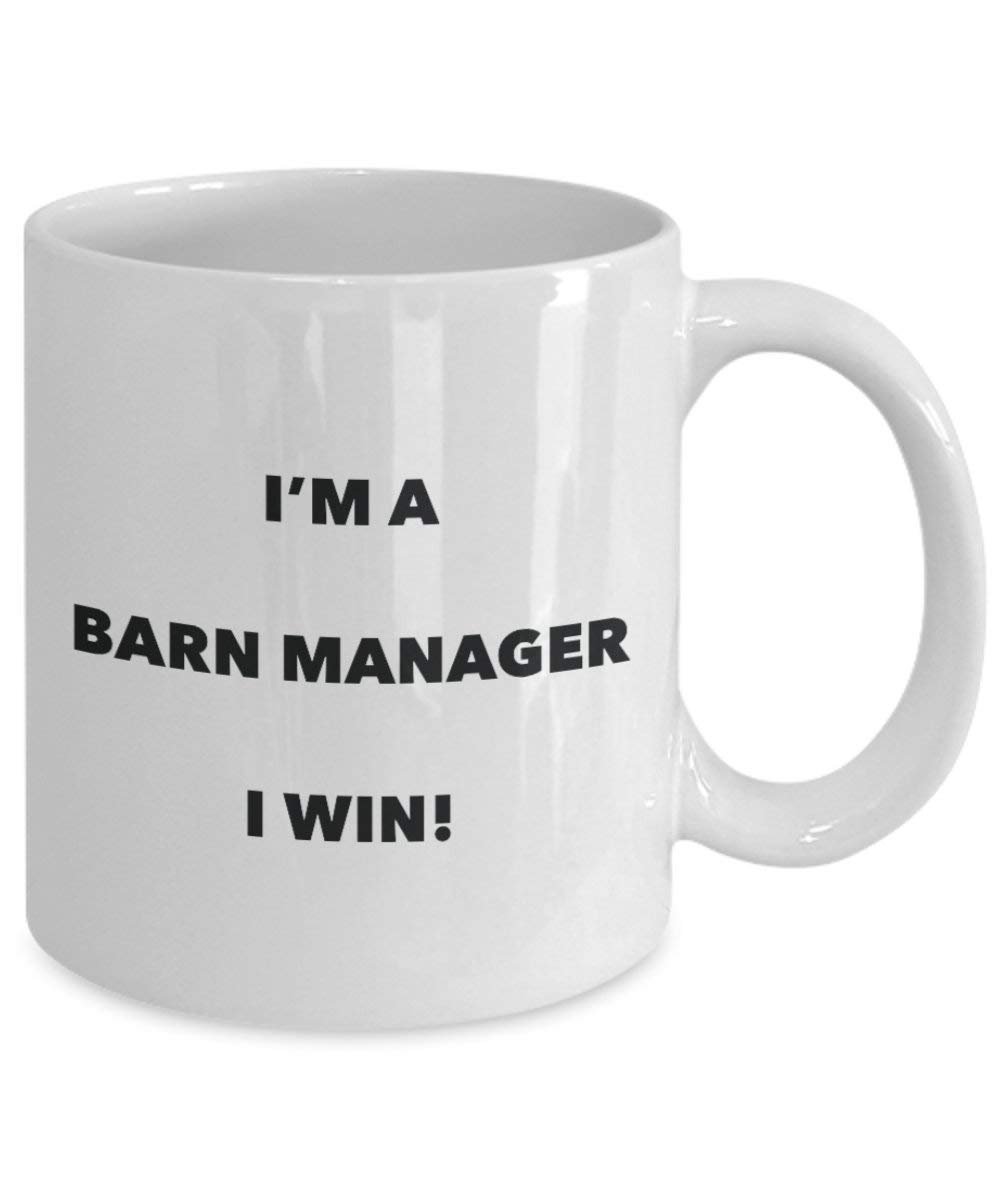 Barn Manager Mug - I'm a Barn Manager I win! - Funny Coffee Cup - Novelty Birthday Christmas Gag Gifts Idea