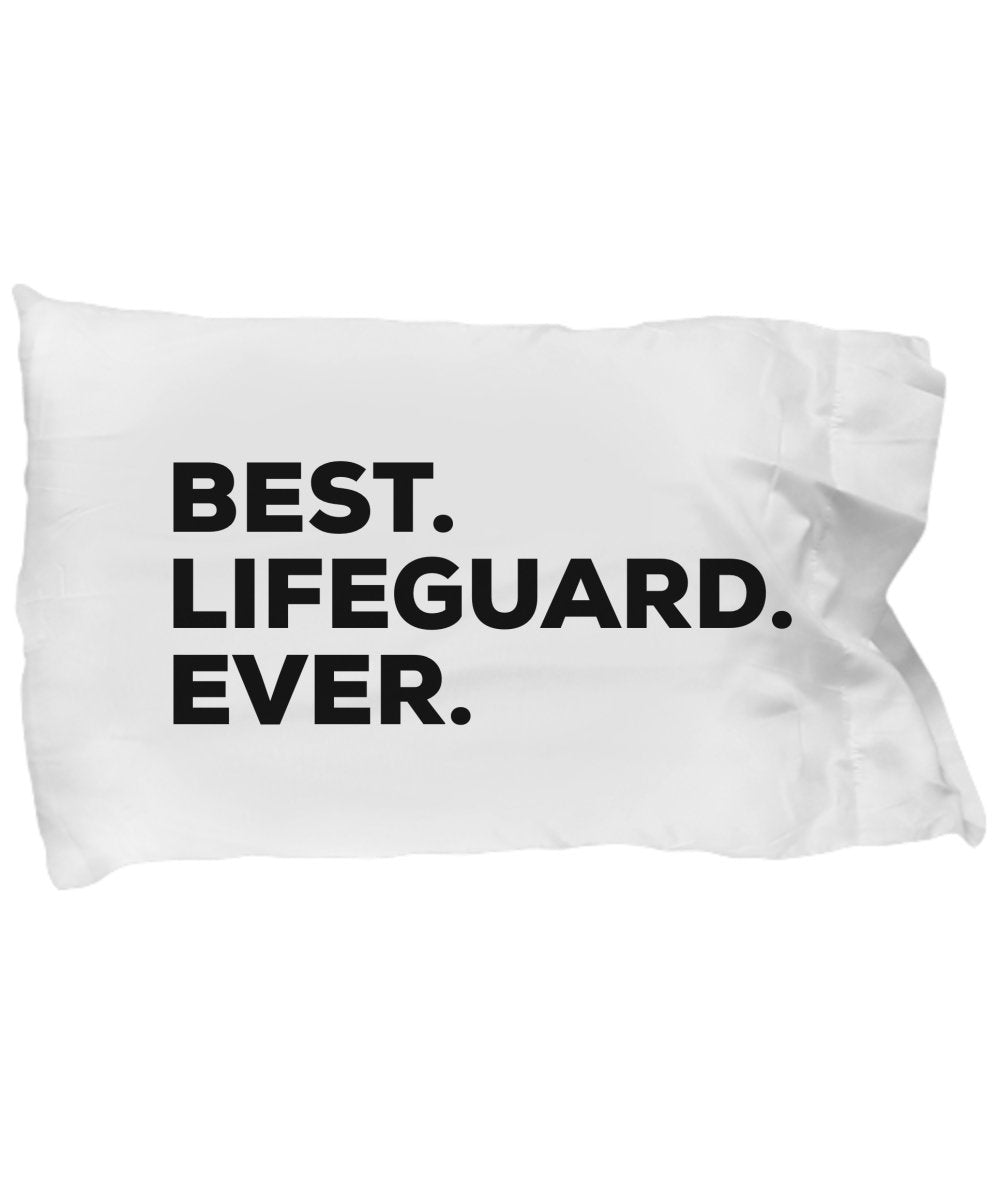 SpreadPassion Lifeguard Pillow Case - Best Lifeguard Ever - Lifeguard Gifts - For Lifeguards - Red Funny Gag - Inexpensive