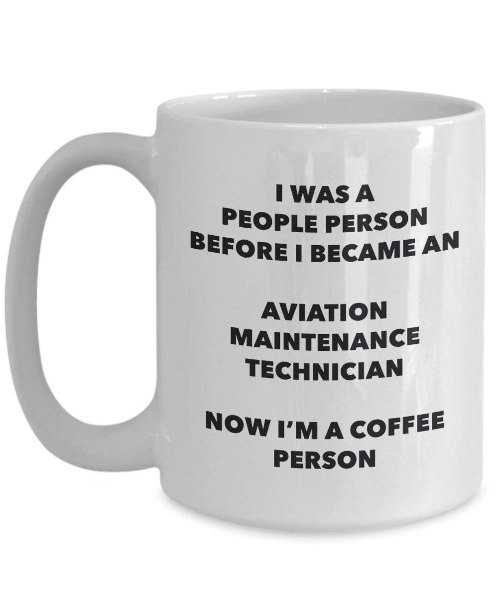 technicien de maintenance d'aviation personne à café Mug Tasse à thé de cacao – rigolo – Anniversaire de Noël amateur de café mignon Gag Gifts Idée 15oz blanc