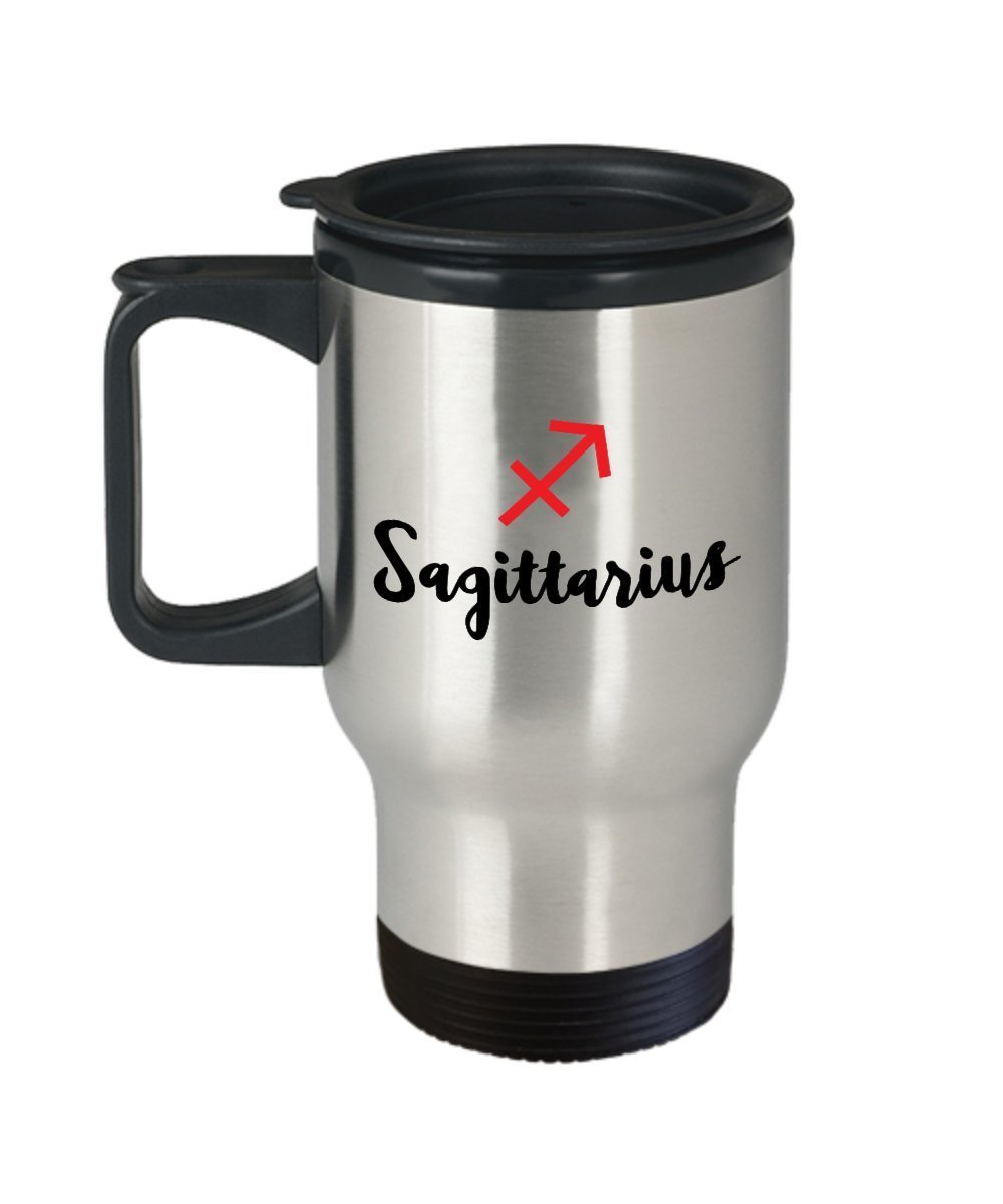 Sagittarius Travel Mug - Funny Tea Hot Cocoa Insulated Tumbler - Novelty Birthday Christmas Anniversary Gag Gifts Idea