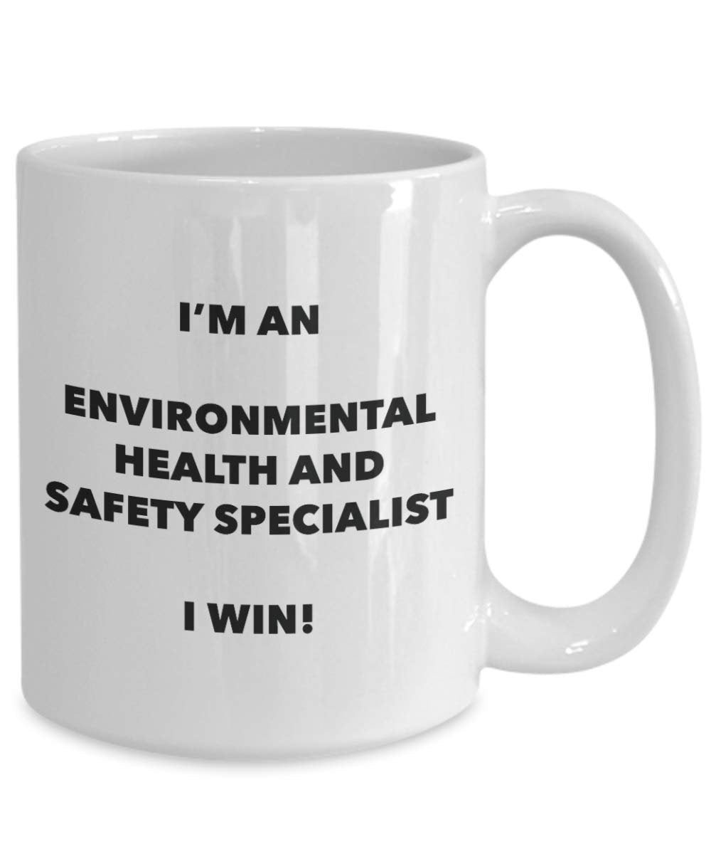 I' m An ambientale salute e sicurezza Specialist tazza i Win – Funny Coffee Cup – Birthday Christmas Gifts idea 15oz Infradito colorati estivi, con finte perline
