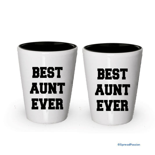 Best Aunt Ever Shot Glass- Funny Shot Glasses (4)