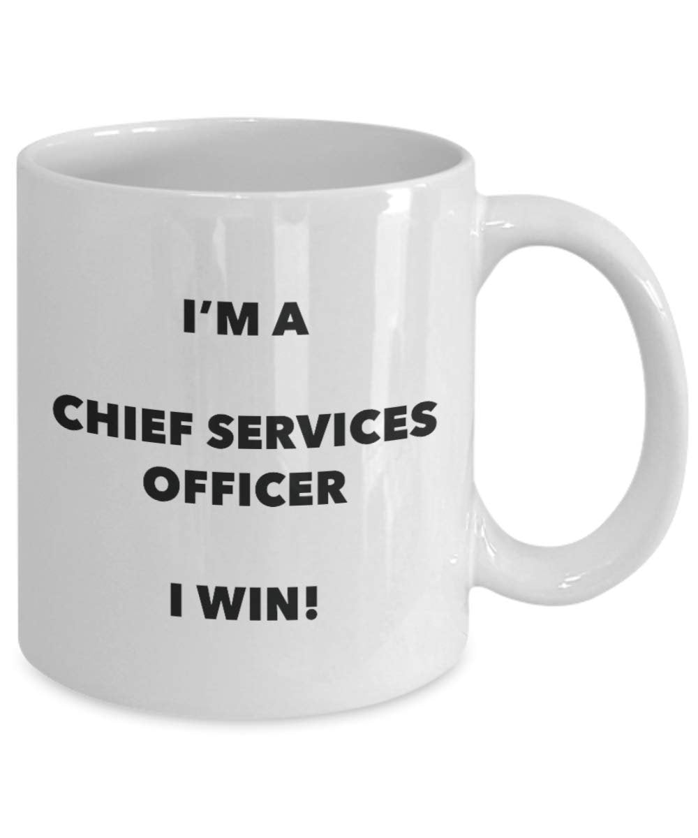 directeur des Services Mug – Je suis un directeur des Services I Win. – Funny Tasse à café – Fantaisie anniversaire Idée de Gag cadeaux de Noël 11oz blanc