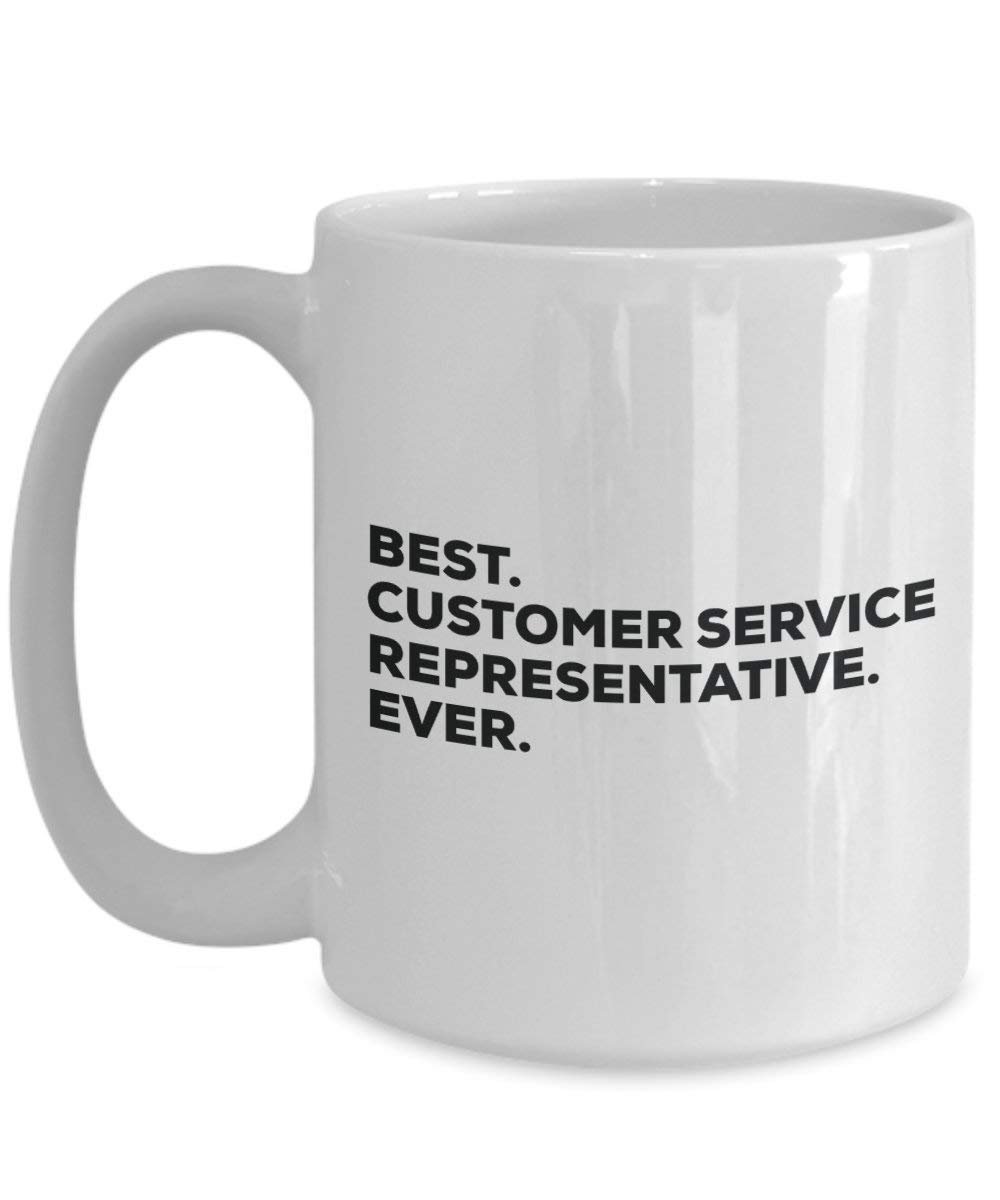 Meilleur Service à la Clientèle représentant jamais Mug rigolo – Tasse à café – Thank You Appréciation pour Noël Anniversaire Vacances Cadeau unique idées 15oz blanc