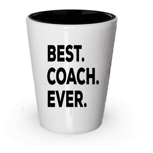 Coach Gifts - Coach Shot Glass - Best Coach Ever - Coaches Gifts For Women Men - For Bag Box Set Coaching - Thanks Coach Ideas - Appreciation Thank You 1 Great - Funny Gag - Put On Desk (4)