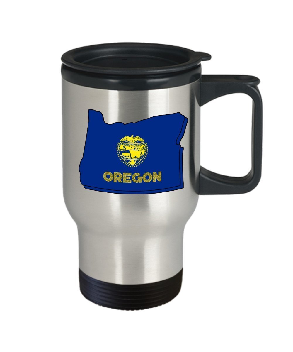 Oregon Travel Mug - Funny Tea Hot Cocoa Coffee Insulated Tumbler Cup - Novelty Birthday Christmas Anniversary Gag Gifts Idea