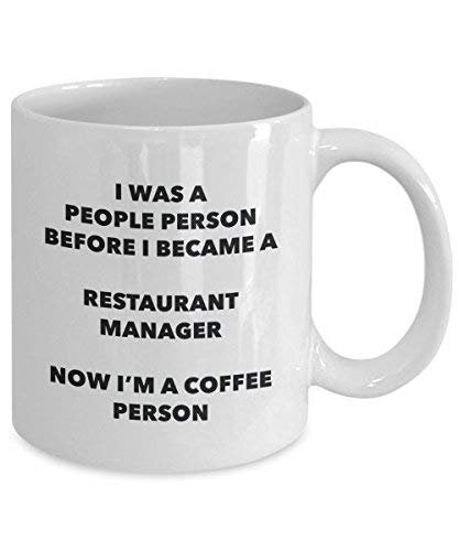 Restaurant Manager Coffee Person Mug - Funny Tea Cocoa Cup - Birthday Christmas Coffee Lover Cute Gag Gifts Idea