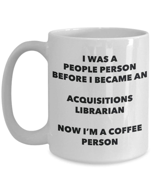 Acquisitions Bibliothécaire personne à café Mug Tasse à thé de cacao – rigolo – Anniversaire de Noël amateur de café mignon Gag Gifts Idée 15oz blanc