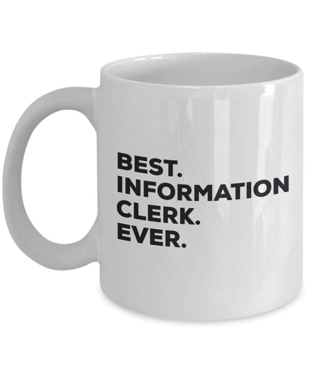 Besten Informationen Clerk Ever Tasse, Funny Coffee Cup – Thank You Anerkennung für Weihnachten Geburtstag Urlaub Einzigartiges Geschenk Ideen 11oz weiß