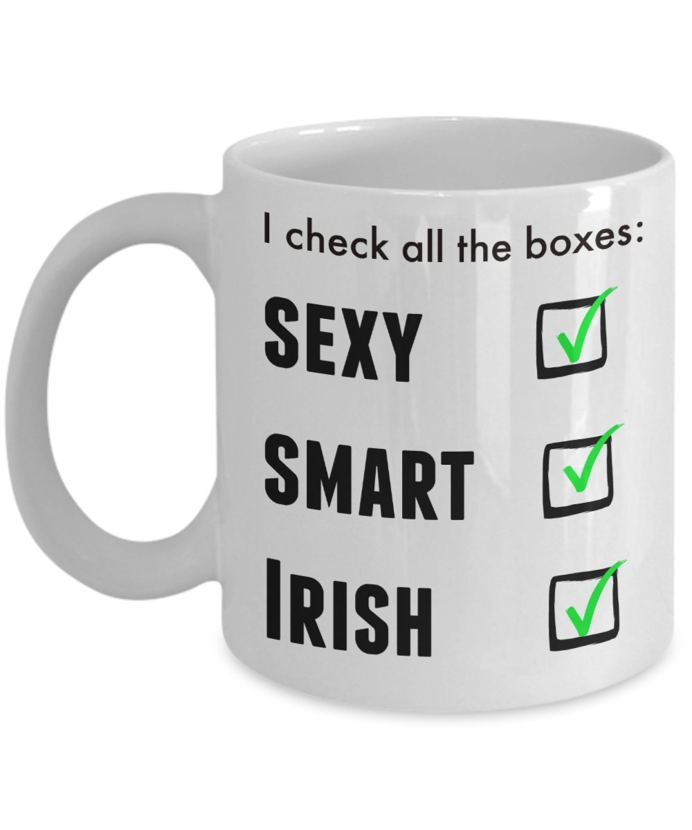 Funny Irish Pride Coffee Mug For Men or Women - I Am Proud Novelty Love Cup